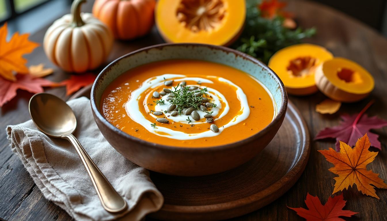 découvrez notre recette de velouté de potimarron, un plat gourmand et réconfortant parfait pour savourer les saveurs chaleureuses de l’automne.