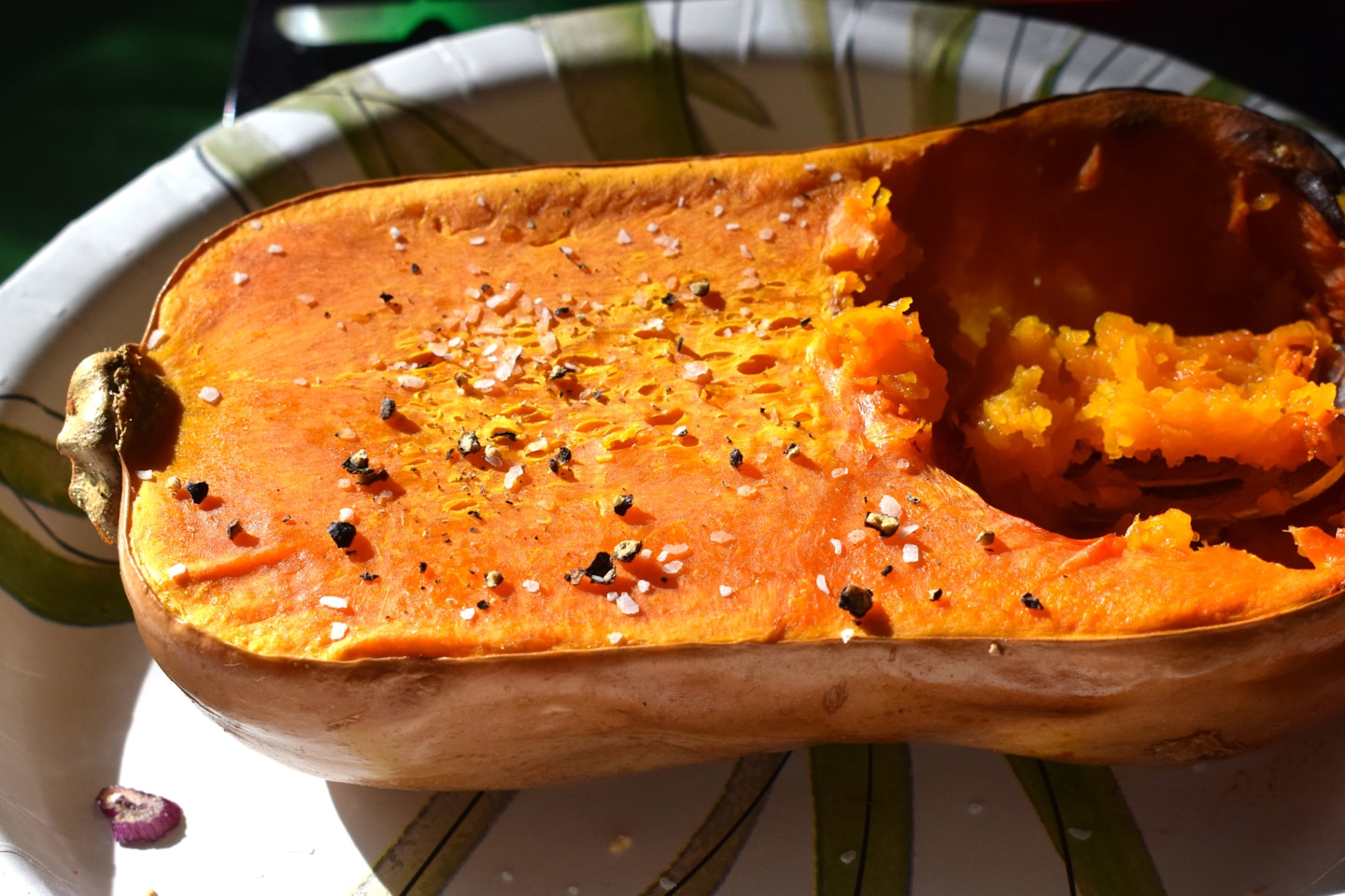 A plate of food with a spoon in it