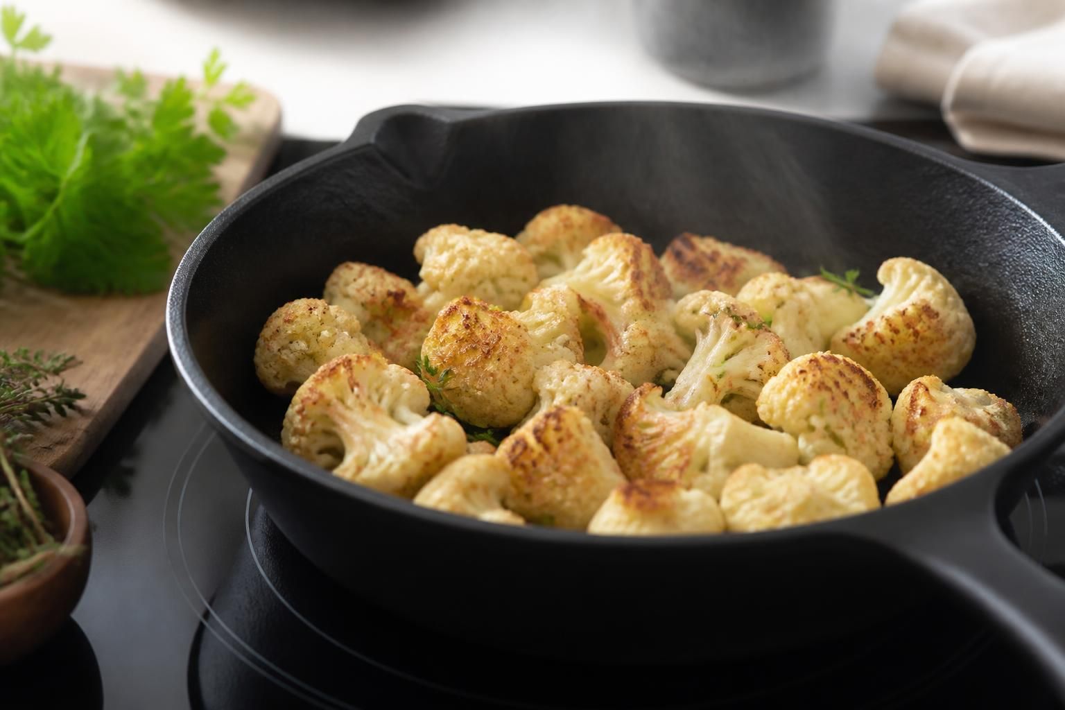 découvrez comment préparer un chou-fleur à la poêle rapidement et savoureusement grâce à une astuce simple, pour un repas gourmand et facile à réaliser.