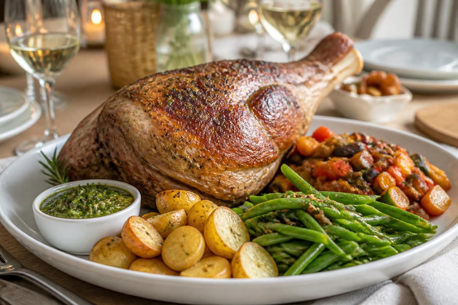 découvrez quels accompagnements choisir pour sublimer un gigot d'agneau parfaitement réussi et ravir vos convives avec des saveurs harmonieuses.