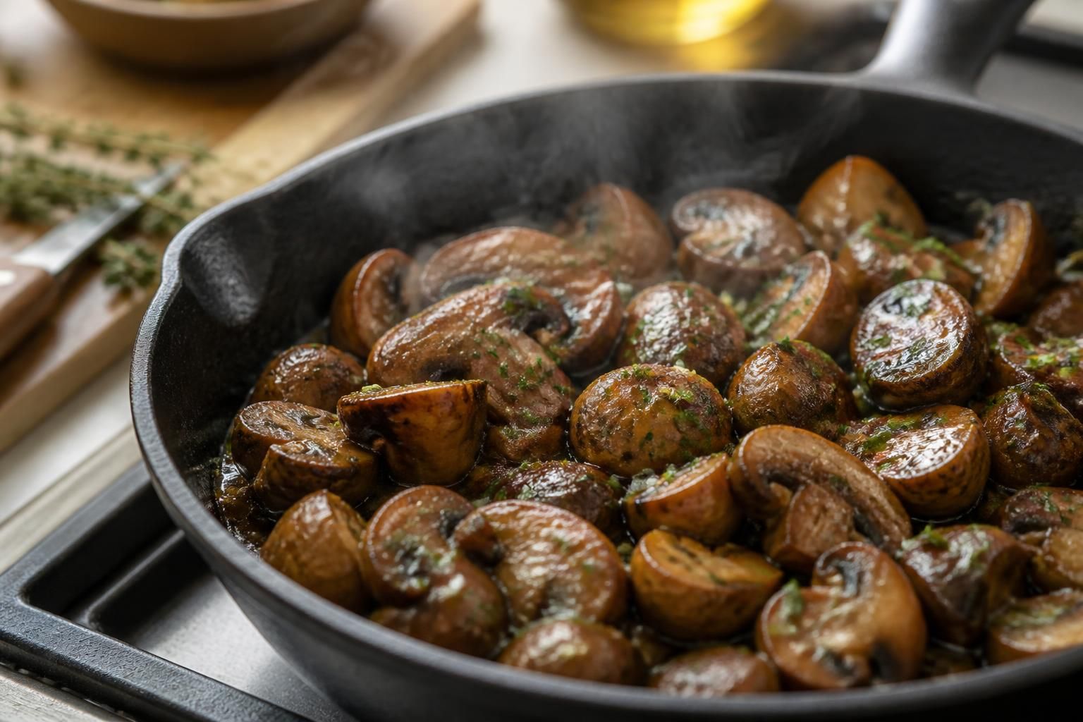 découvrez nos astuces pour cuire des champignons à la poêle rapidement et savoureusement. techniques simples pour un résultat délicieux à chaque fois.