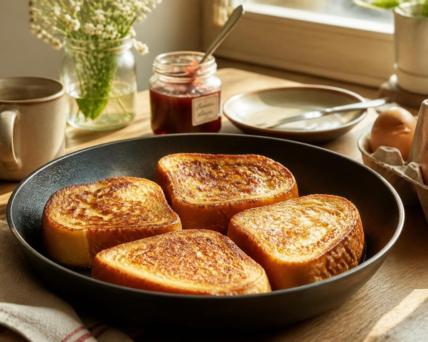 découvrez comment préparer un pain perdu à la poêle avec une texture parfaitement croustillante à l'extérieur et moelleuse à l'intérieur grâce à notre astuce simple et efficace.