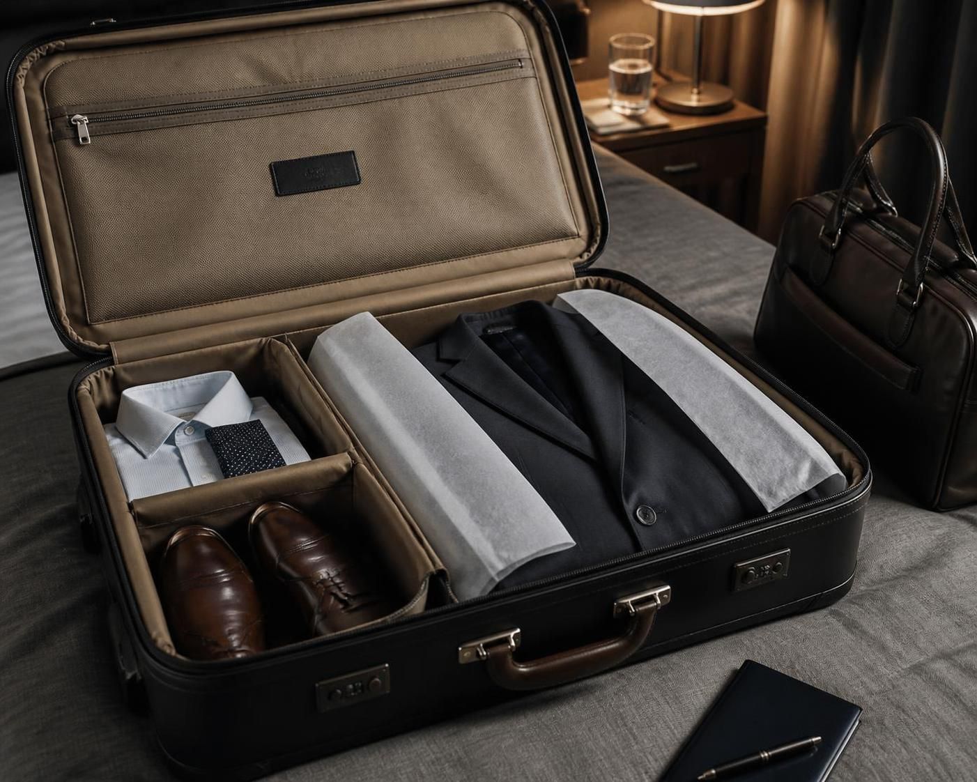 découvrez nos astuces pour plier un costume dans une valise sans faire de plis et garder une allure impeccable lors de vos déplacements.