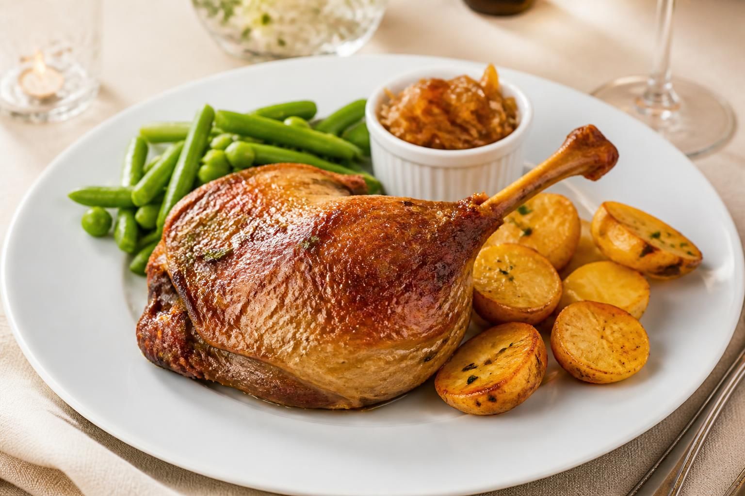 découvrez quel accompagnement choisir pour sublimer un confit de canard à table et ravir vos convives avec des saveurs équilibrées et gourmandes.